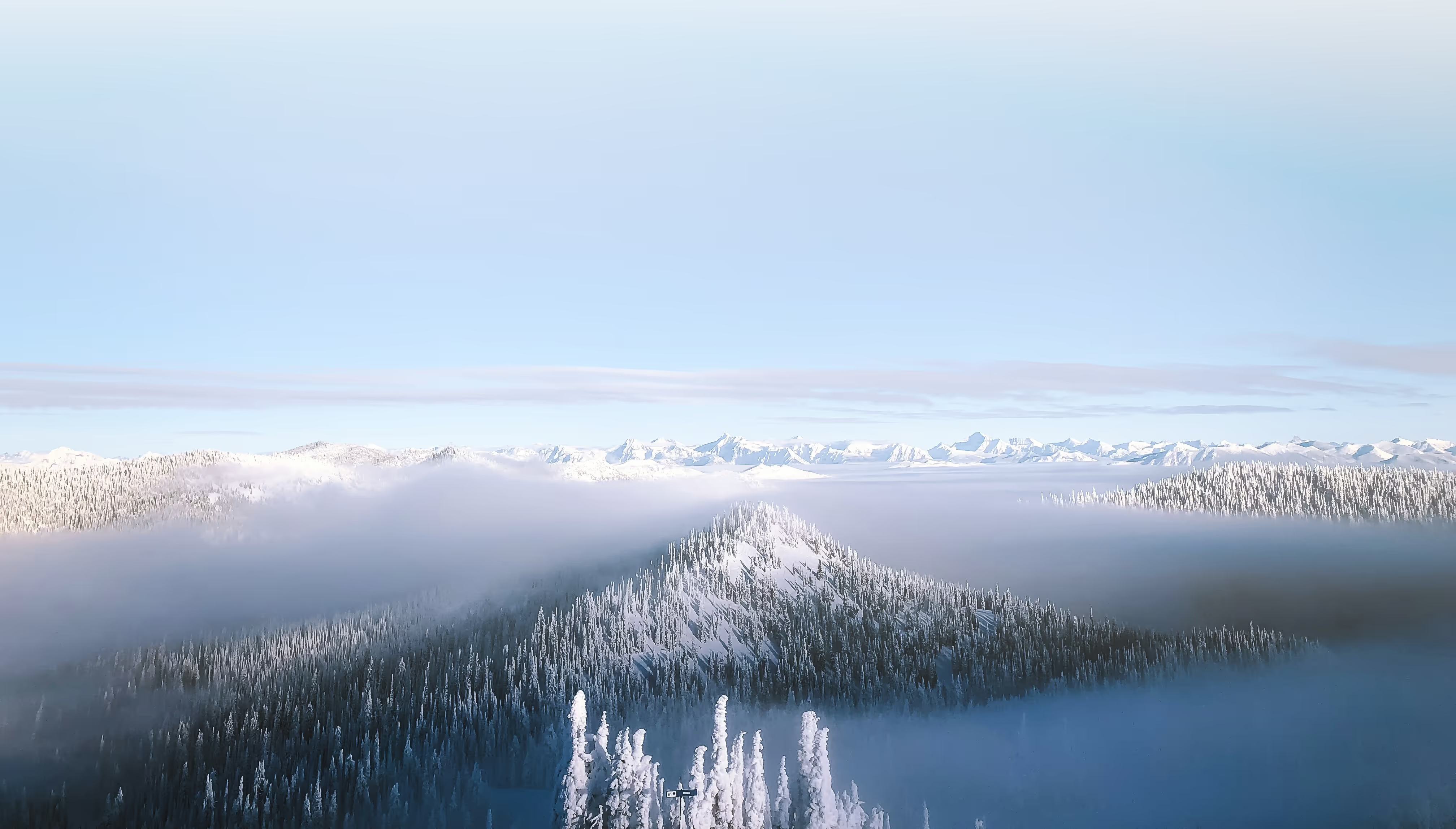 Snow-covered mountain landscape